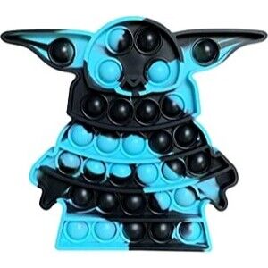 Blue Black Yoda Fidget Push Bubble Fidgets Sensory Toy